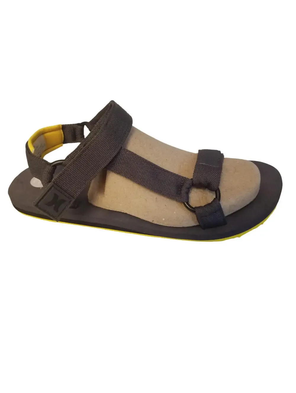 Hurley Strap Men's Sandals Gray Yellow Size 13 new